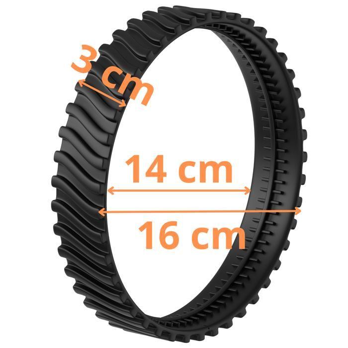 Accesoriu piscină - Zodiac - MX8 MX6 - Set 2 șenile cu roți - Înlocuire - Negru