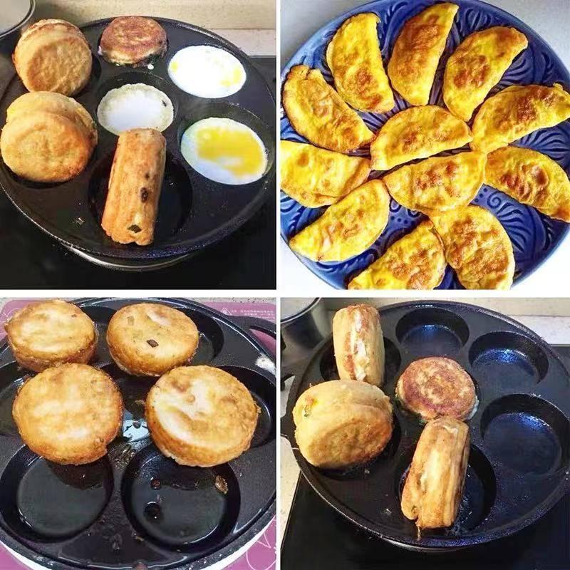 Non-Stick Cast Iron Egg Burger Mold & Dumpling Pan