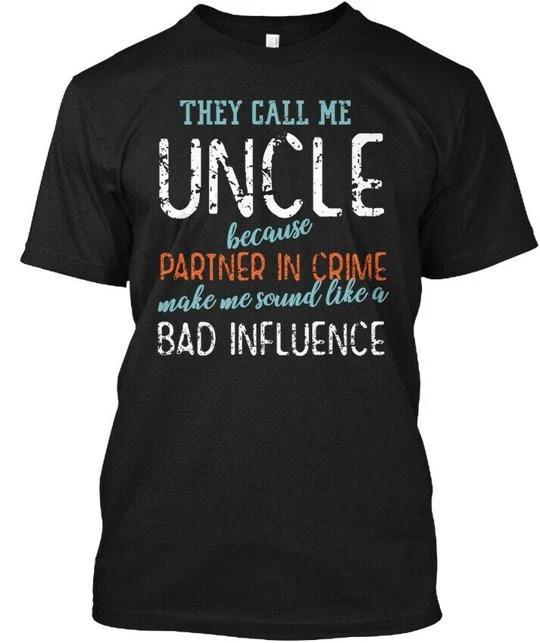 Funny Uncle Partner In Crime T-Shirt Made in the USA Size S to 5XL 2XL