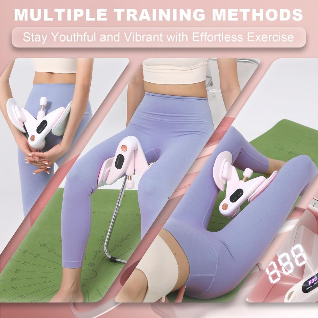 Thigh Master Hip Trainer for Beginner, Thigh Trainer, Built-in Smart Counter, Postpartum Rehabilitation Equipment, Portable Home Gym