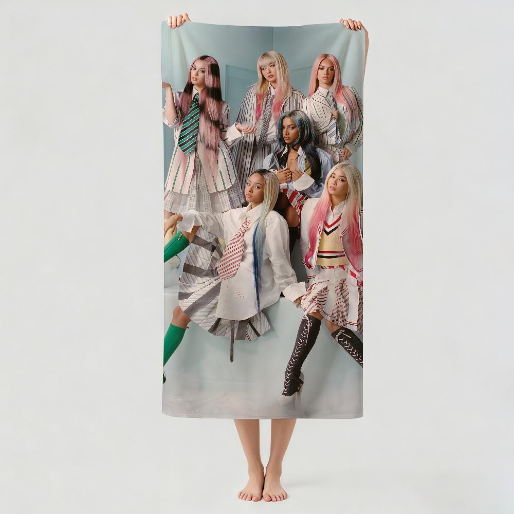 Girl group K-KatseyeS Towel Drying Bath Towel Applicable To Light Swimming Camping Yoga Beach Out