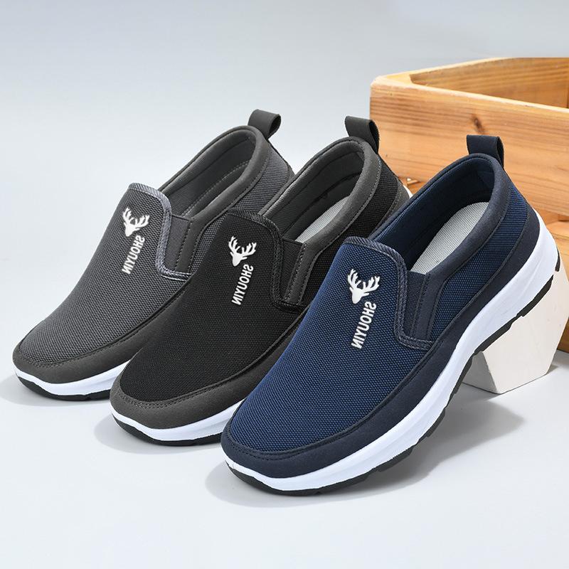 Cloth Shoes Men's Spring Casual Shoes Soft-soled Walking Shoes One-pedal Men's Shoes