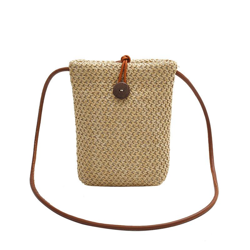 Woven Rainbow Summer Mini Crossbody Bag For Beach Vacation And Daily Use