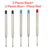 1.0mm Replaceable Metal Ballpoint Pen Refills For Parker Pens Medium Point Blue Red Black Ink Rods For Writing Office Stationery