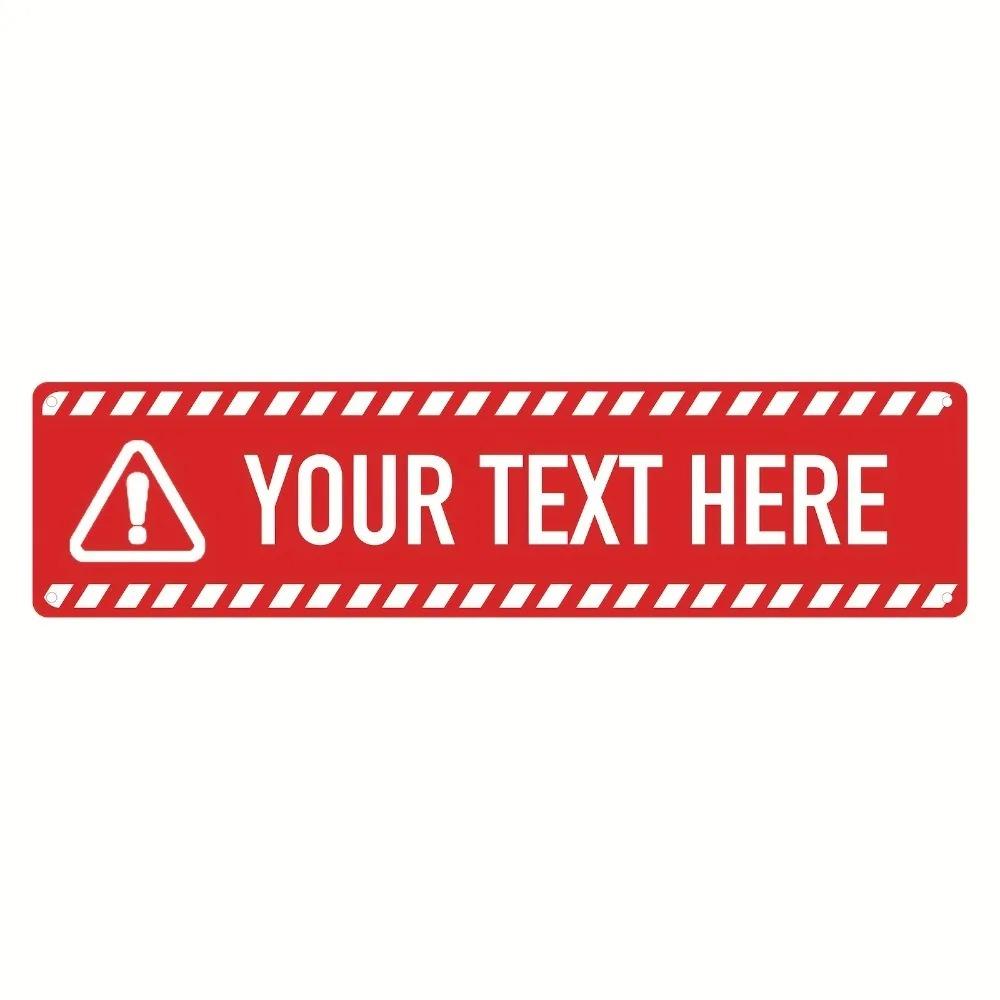 Vintage Aluminum Street Sign - Custom Warning Caution, Outdoor Wall Art, Personalized Gift