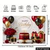 1 Stück Rote Goldene Luxus Geburtstag Rosen Dekoration Hintergrund Kulisse Für Fotostudio Foto Booth Party
