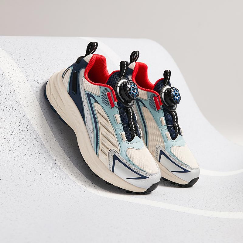 Anta Kids Exploration Synthetic Leather Fabric Comfortable Non-Slip Wear-Resistant Low-Top Running Shoes Kids Running Shoes A12435528-1