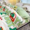 1PC Cartoon Crocodile Pattern Duvet Cover 100% Cotton Quilt Cover with Zipper Skin-friendly Comfortable Queen Size Bedding