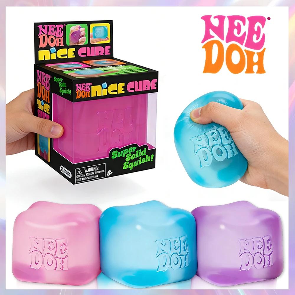 Schylling Needoh Nice Cube Hračka na odbourání stresu Senzorická hračka pro ADHD Soustředění a Úzkost Unisex Fidget nástroj Měkké Mačkací Kancelářské