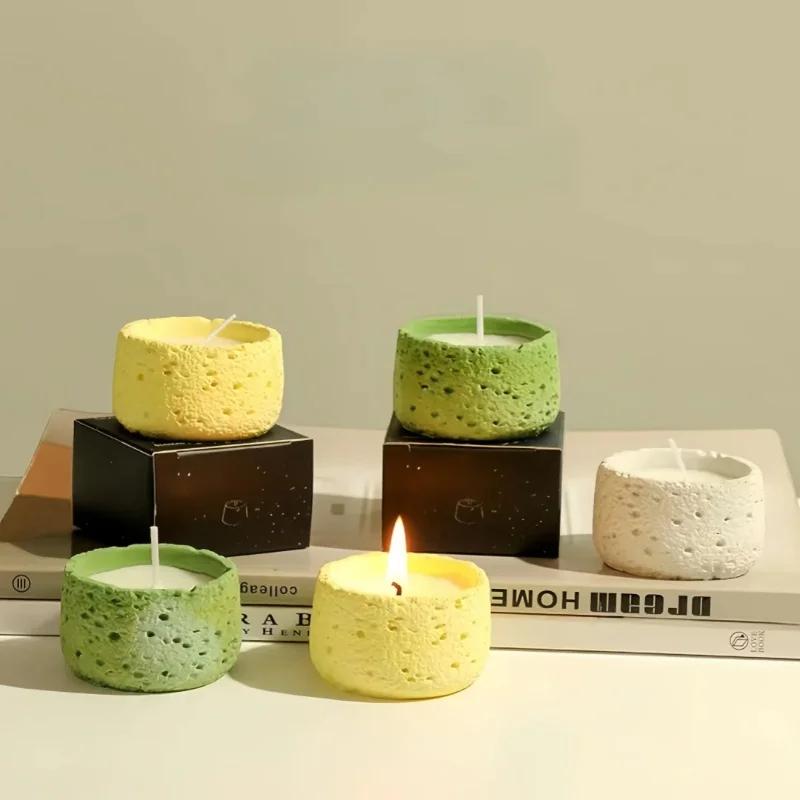 Top Quality Space Texture Silicone Mold for Gypsum Candle Creative Cement Candle Cup Plaster Desktop Decoration Molds for Home