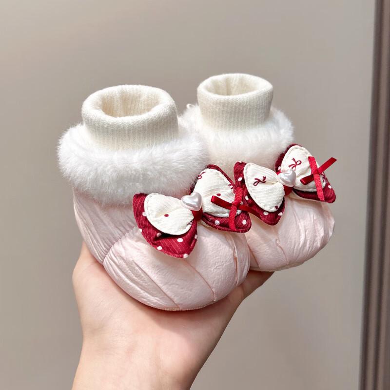 Winter Baby Girl Soft Sole Velvet Shoes: 0-1 Year, 6-12 Months Princess Walker Shoes