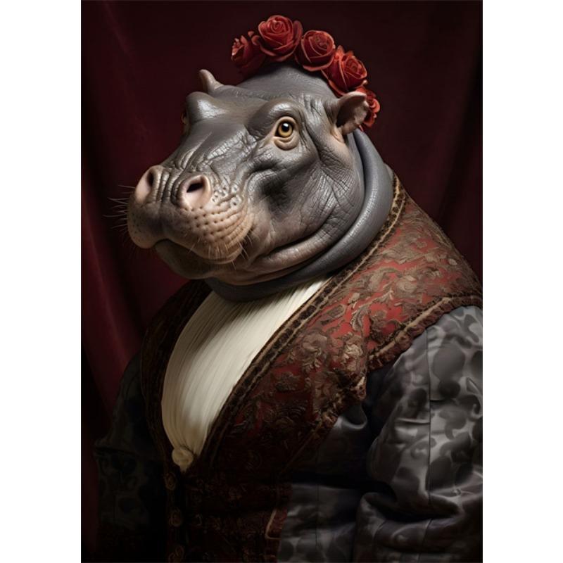 Aristocrat Tiere Porträt Poster und Drucke Vintage Kunst Leinwand Malerei Wand Kunst Bilder für Wohnzimmer Wohnkultur