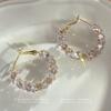 No Spirit, No Spirit ~ Flash Zircon Crystal Earrings 2025 New Arrival Best Selling Earrings Female Niche Style Temperament Entry Lux Ear Studs
