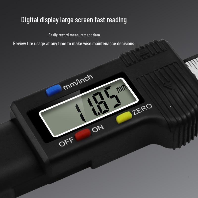 Digital Tire Tread Depth Gauge - Electronic Measurement Tool for Car Tire Wear Detection