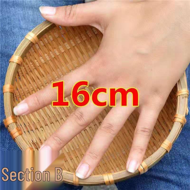 Bamboo Farmhouse Winnowing Basket & Sifter for Drying, Washing, and Steamed Buns