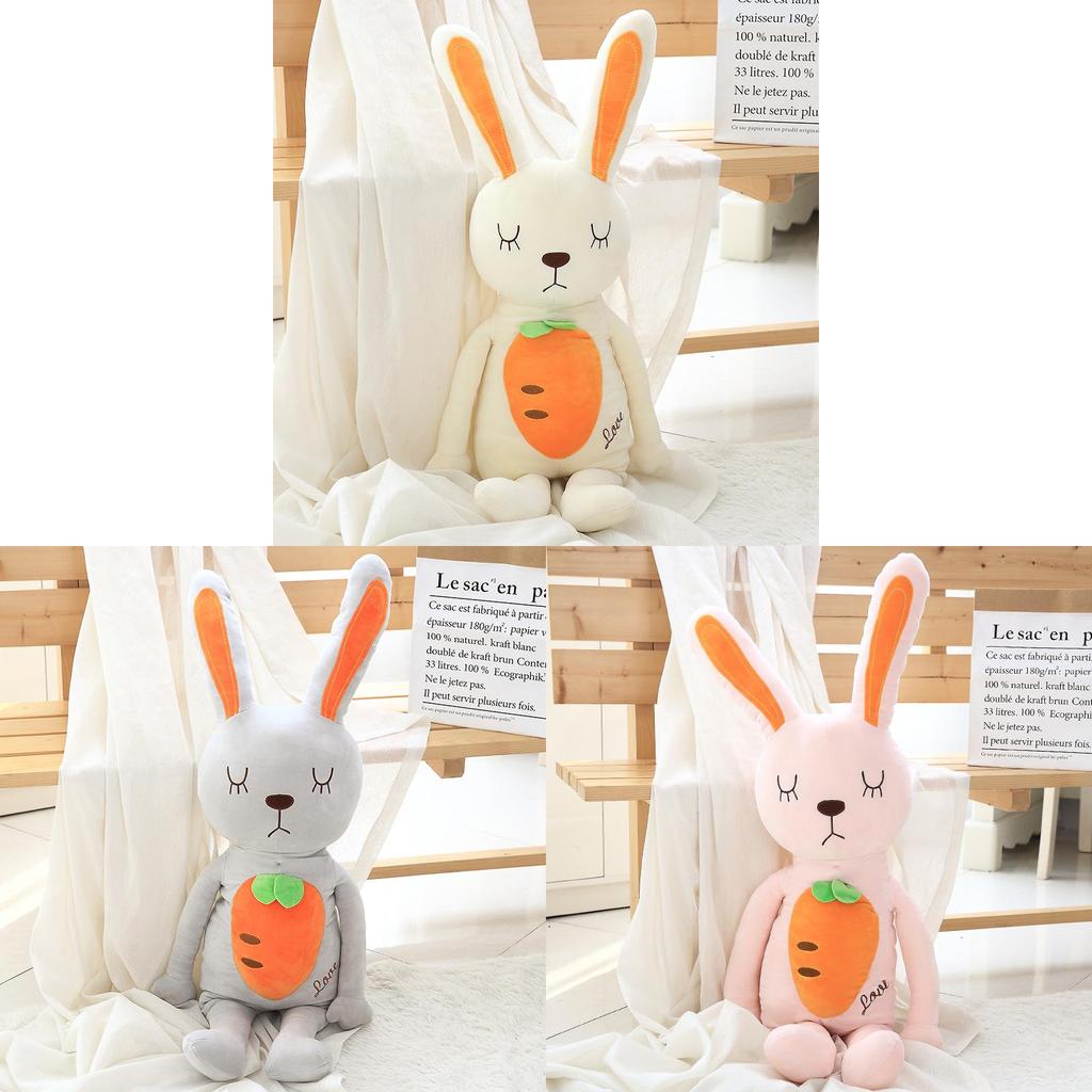 Plush Bunny Toy Carrot Sleep Pillow For Kids Girls Gift