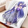 Cartoon Honkai Star Rail Robin Flannel Blanket Cover Warmth Soft Anime Blanket Multifunctional Decor Home Universal Blankets