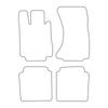 [BLM]ME036 red - Set of velour floor mats to fit Mercedes S-klass W220 Long 4-matic 1998-2005 - red trim