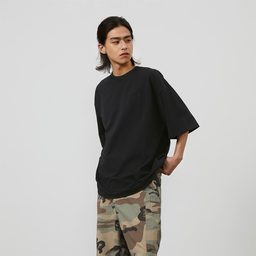 New Balance T Shirt Unisex Charcoal Black AMT42335-BK