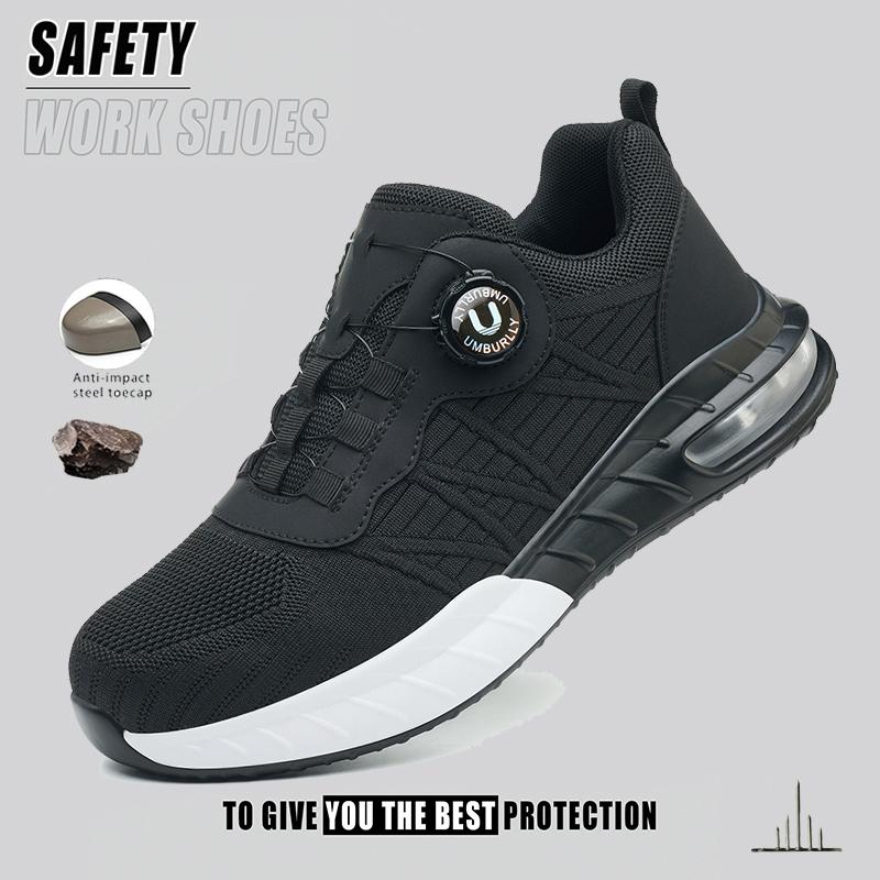 Men Professional Anti-Smash Safety Shoes Lightweight Breathable Sneakers Wear-Resisting Indestructible Shoes For Work As Hiking