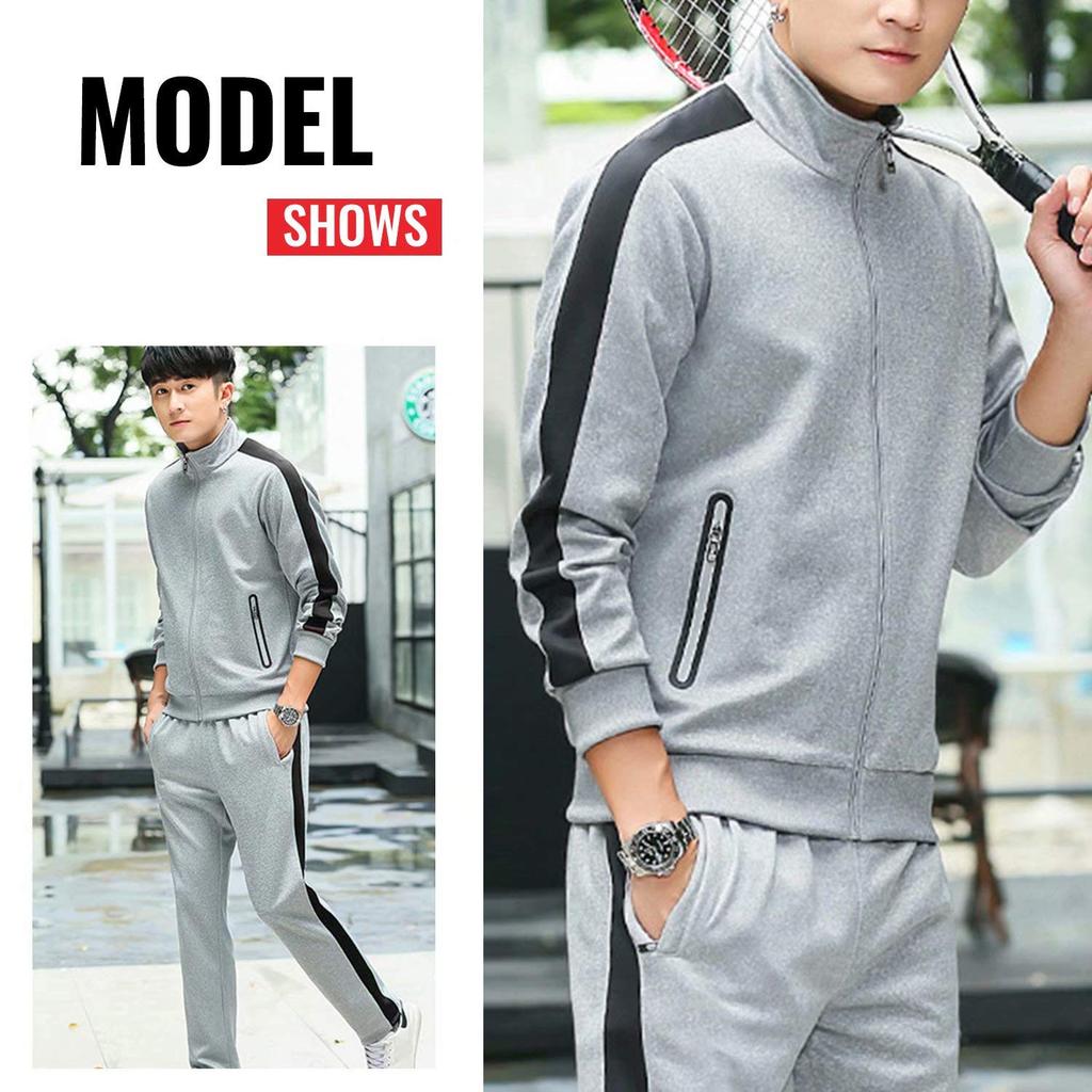 Nesseo Sportswear Hoodie and Size M 2026 Men's Set, Pants, Breathable, Quick-Drying, (Tag XL), Gray/Black,