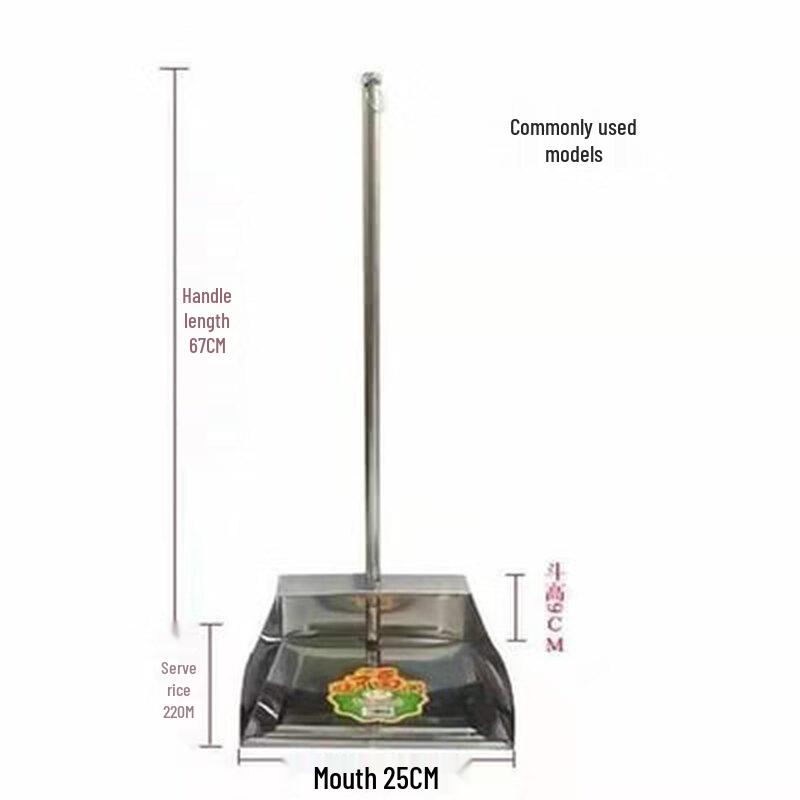 Durable Plastic Dustpan with Wooden Handle