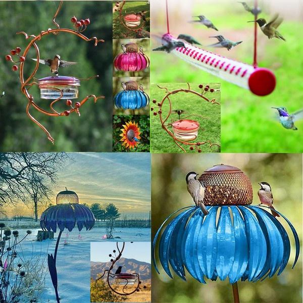 

Кормушка для птиц на террасе, в патио, Garden Sensation, розовая эхинацея, стоячая кормушка для птиц, уличная художественная металлическая кормушка для птиц с подставкой