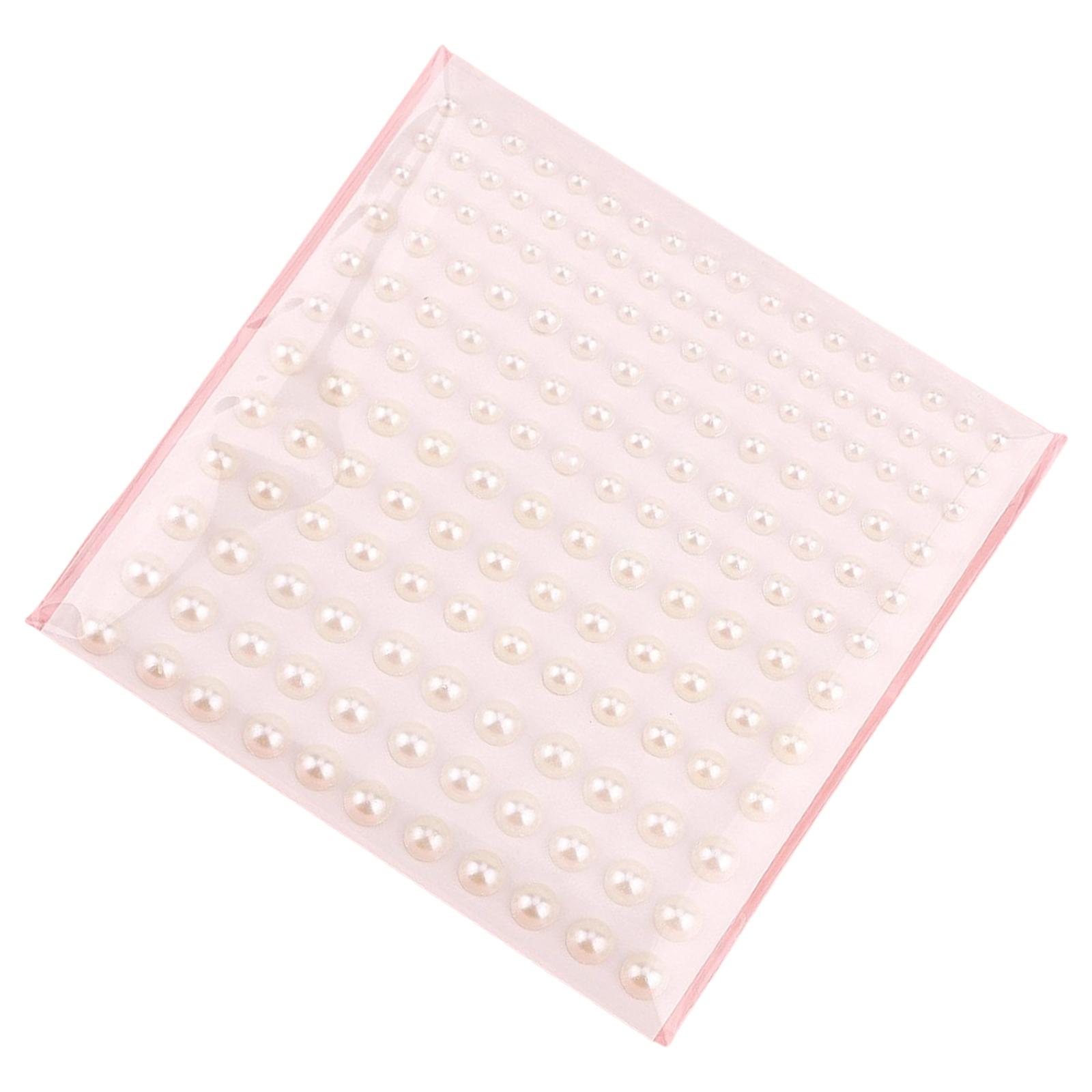 Hair Pearls Stick On,Adhesive Pearls Sticker,Face Pearls Gems Flat Back Pearls Embellishment For Body,Nails Phone Craft 2
