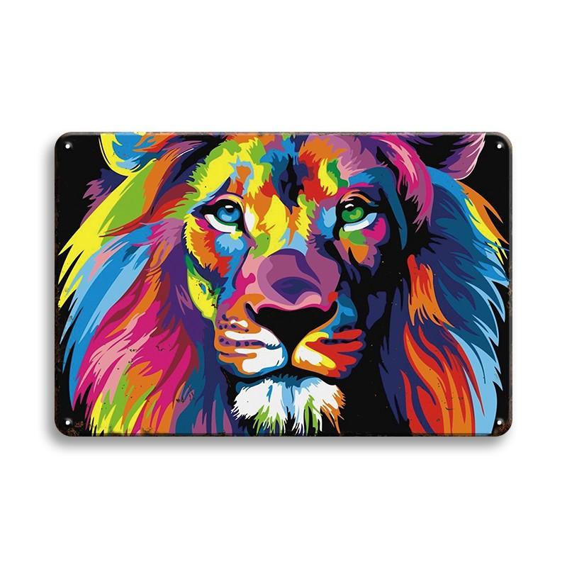 INEED Vintage Pet Plaque Cat Dog Metal Tin Sign Pub Bar Home Decor Lion Corgi Shepherd Art Poster Retro Decor Wall Iron Plate