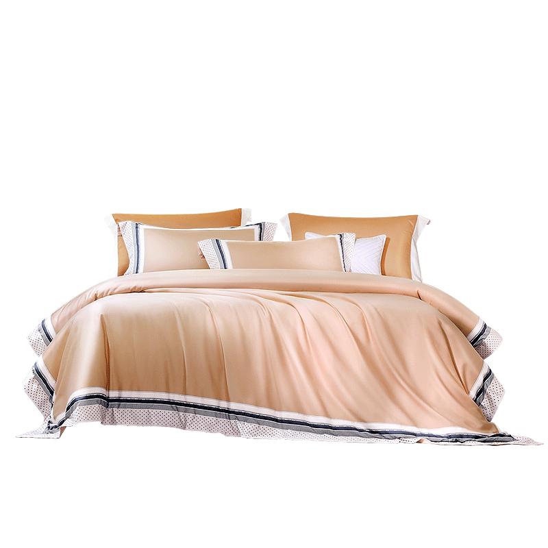 Fuanna 100-Thread Count Long-Staple Cotton Sateen 4-Piece Bedding Set 1.5m (Duvet 203x229cm)