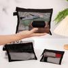 1/3PC Women Mesh Cosmetic Bag Travel Storage Makeup Bag Organizer Female Make Up Pouch Portable Small Large Toiletry Beauty Case