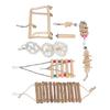 8pcs Parrot Chewing Toy Shredding Foraging Toys Climbing Ladder Cage Toys for Medium Small Size