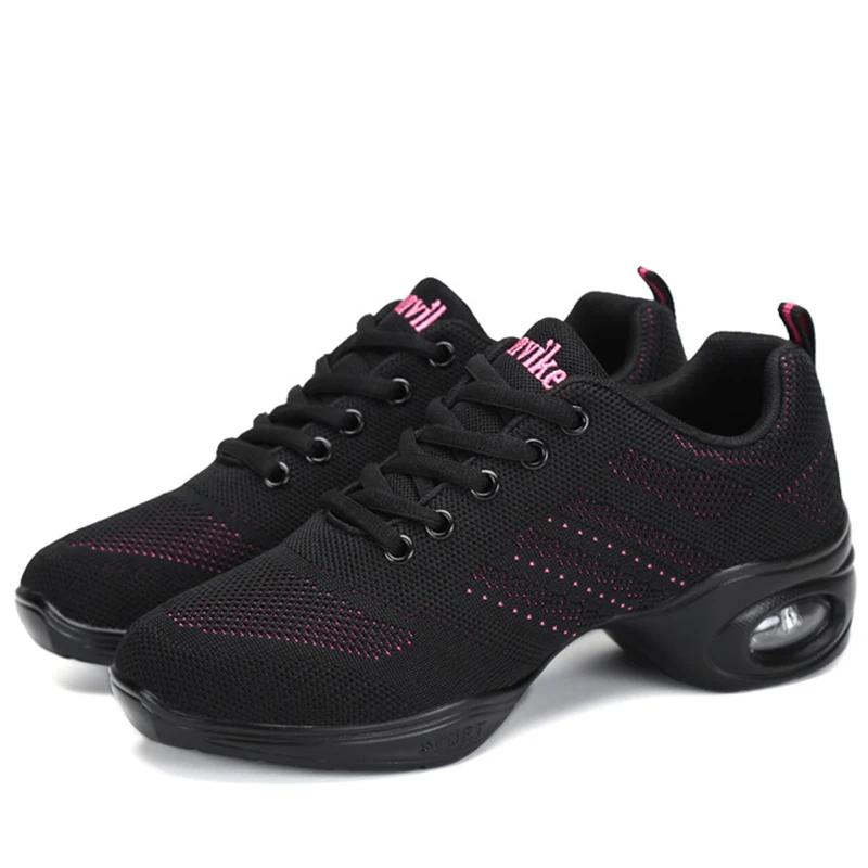 Ladies Sports Feature Soft Outsole Breath Dance Shoes Sneakers for Woman Practice Shoe Modern Dance Jazz Shoes