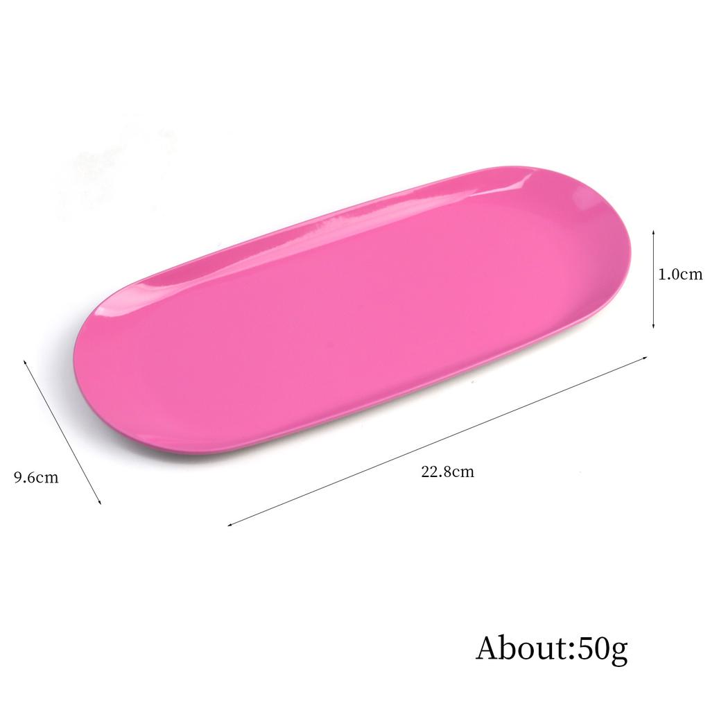 Stainless Steel Jewelry Tray Nail Art Desktop Tool Storage Tray Oval Metal Tray