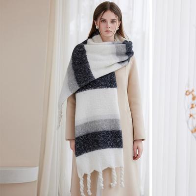 Winter New High-end Fashion Thickened Warm Scarf Women's Winter Romantic Su Scarf Shawl Scarf