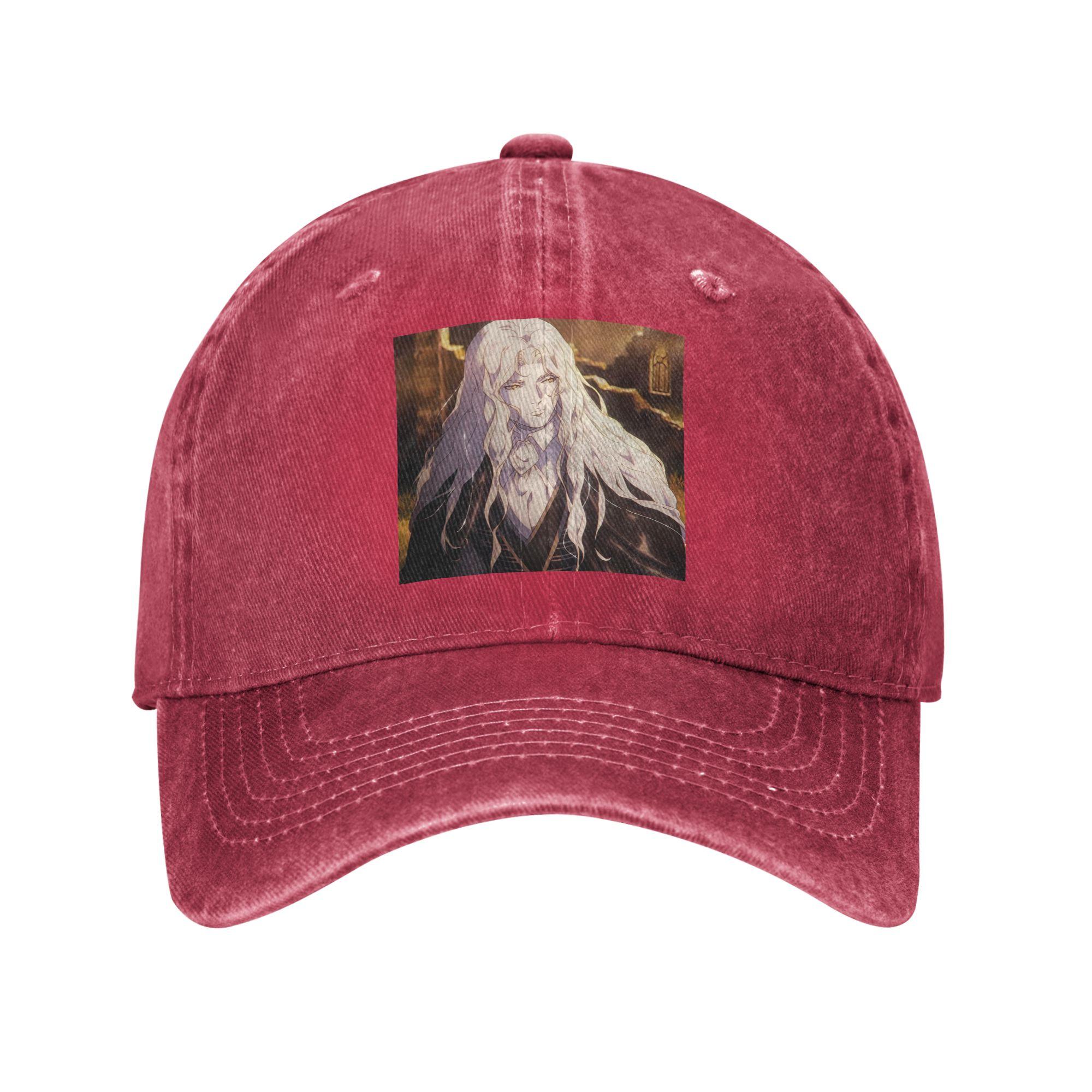 Alucard Castlevania Nocturne Denim Cap Casual Baseball Caps Adjustable Hat Summer Unisex Baseball Hats One Size