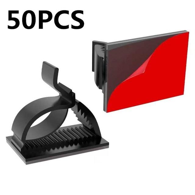 Xiaomi 50/30/10/1PCS Self Adhesive Backed Cable Clips Wire Clamps Adjustable Cable Winder Wire Management Charger Cord Holder Organizer