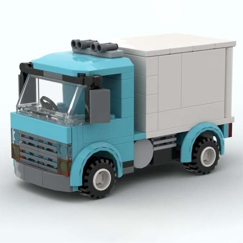 109pcs MOC Box Truck Cityed Model Building Blocks Architecture Toys Assemble DIY Christmas Gift Education Brick Birthday