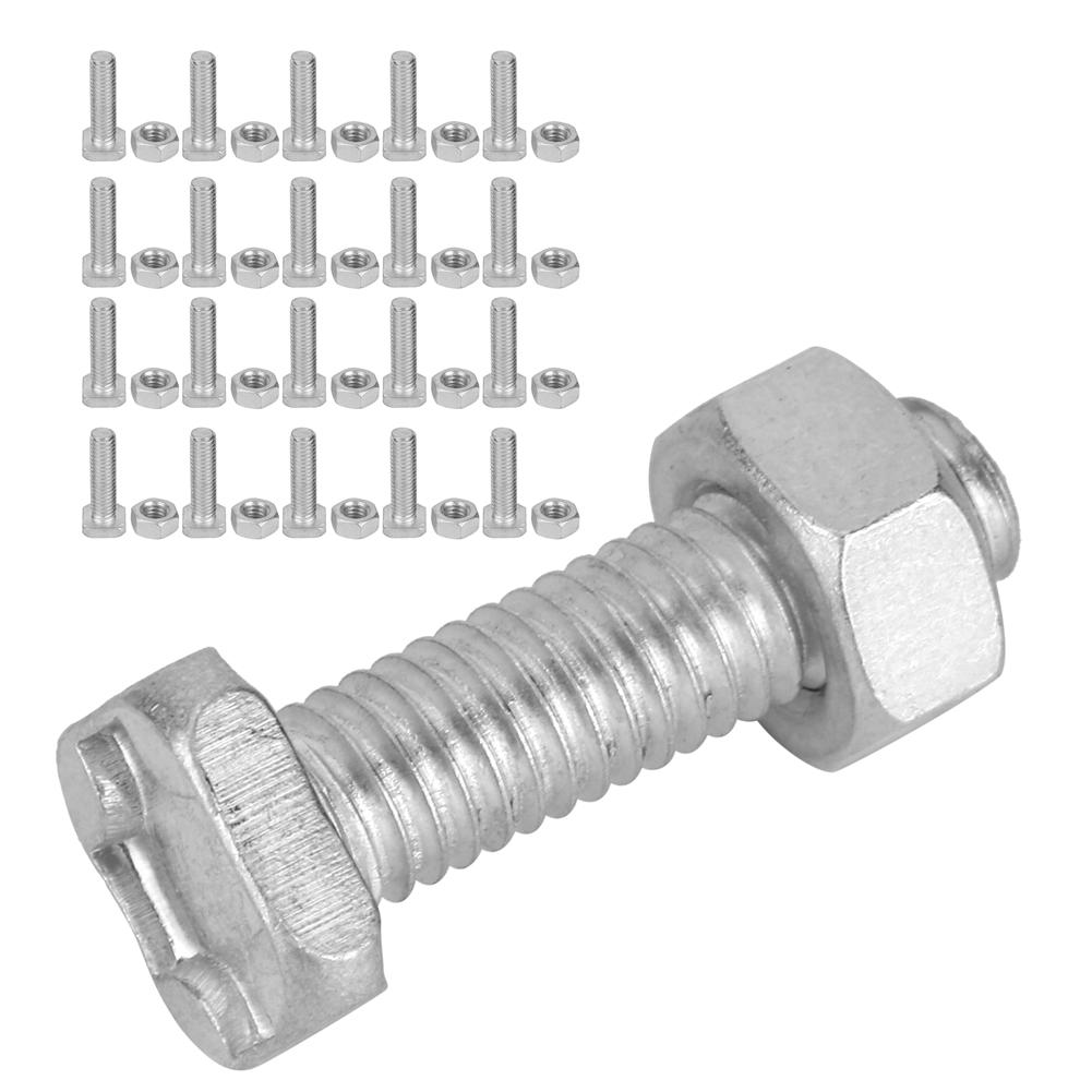 20 Set 22mm M6x22 Bolts and M6 Nut Aluminium Nuts & Bolts Set Tool Accessory for Greenhouse