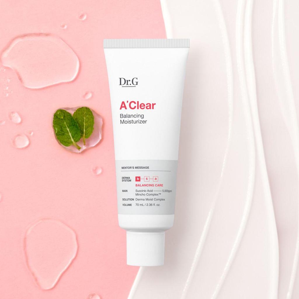 Dr.G A’Clear Balancing Moisturizer 70mL | Sebum & Moisture Balancing Cream for Oily & Combination Skin