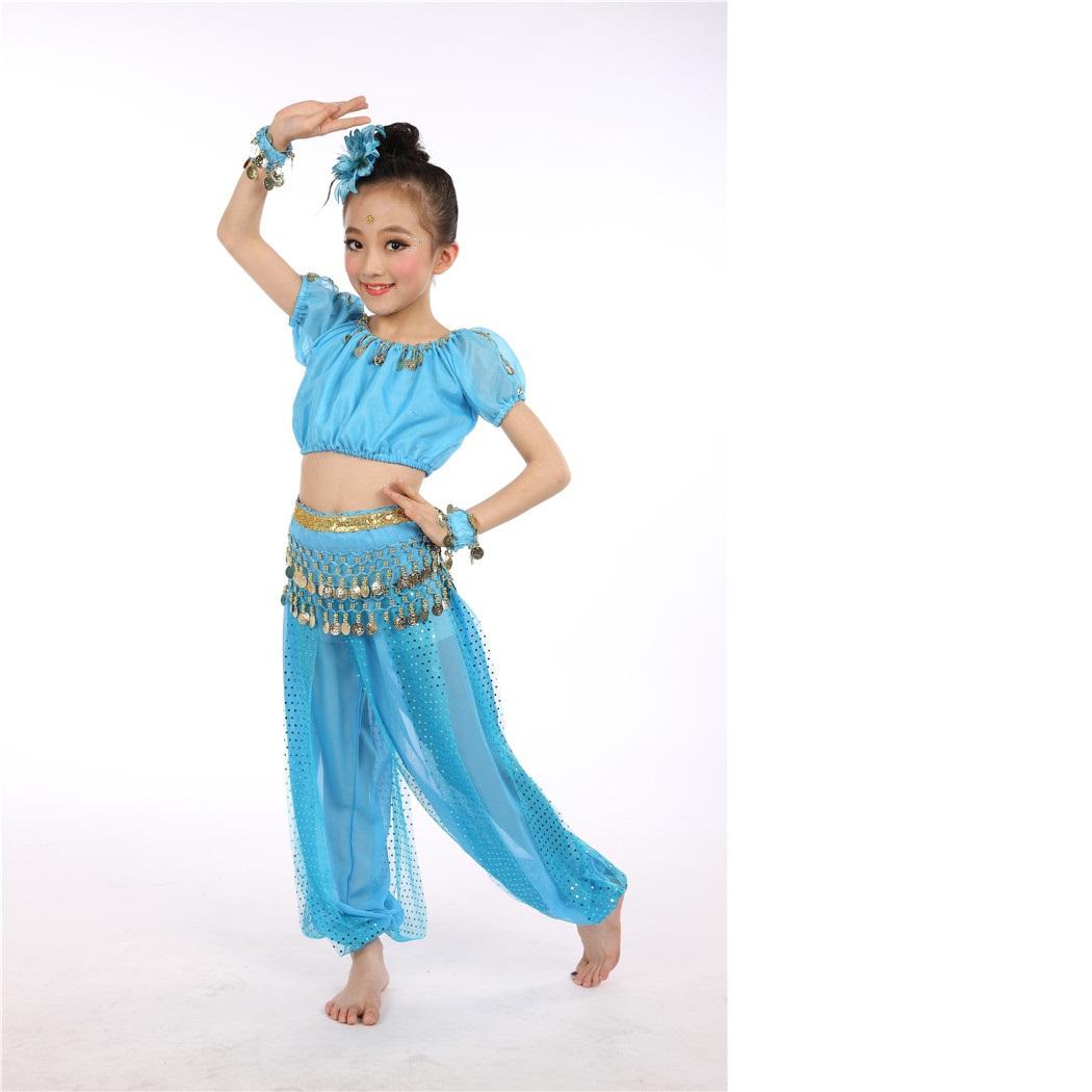 

Детский комплект костюмов для танца живота Костюм для танца живота Дети для танца живота S синий