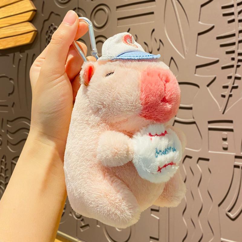 Adorable Plush Capybara Keychain Cute Cartoon Couple Car Key Accessory Gift