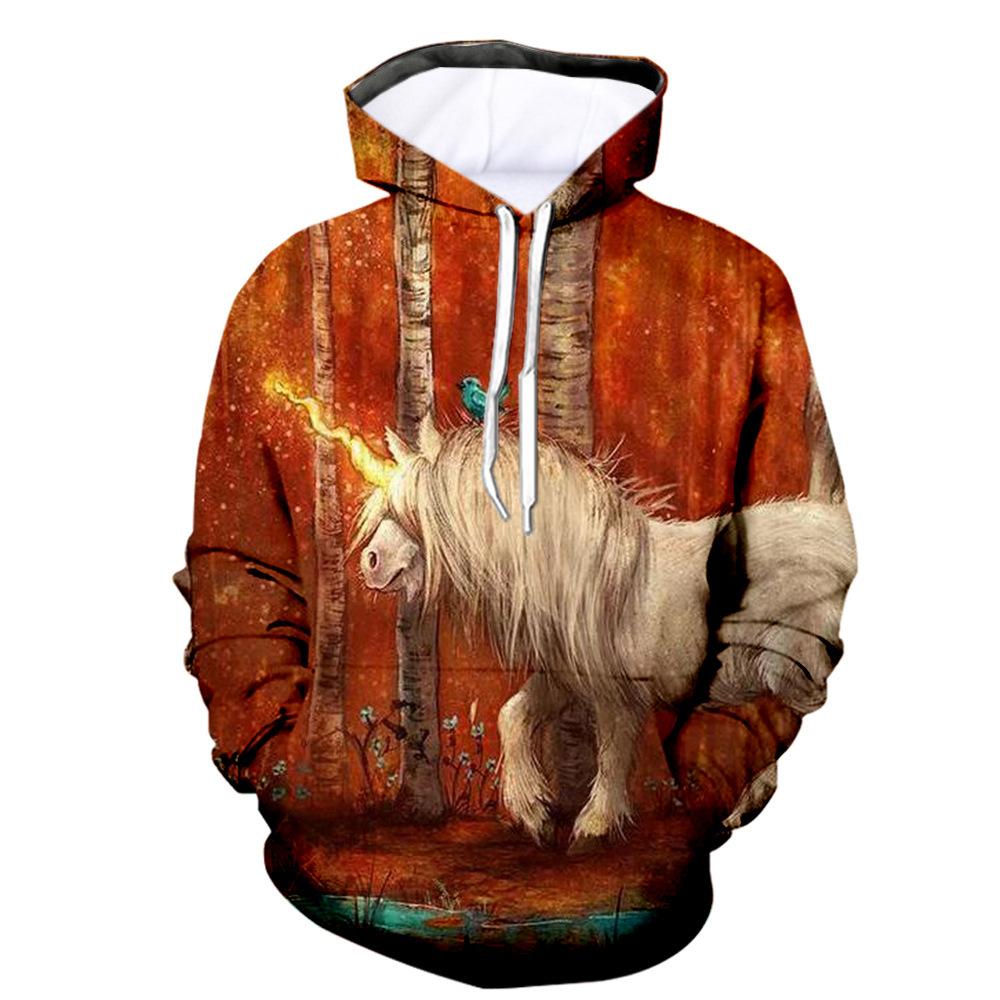 New Fashion Animal Squirrel 3D Printing Hoodie Hanorac casual unisex cu mânecă lungă