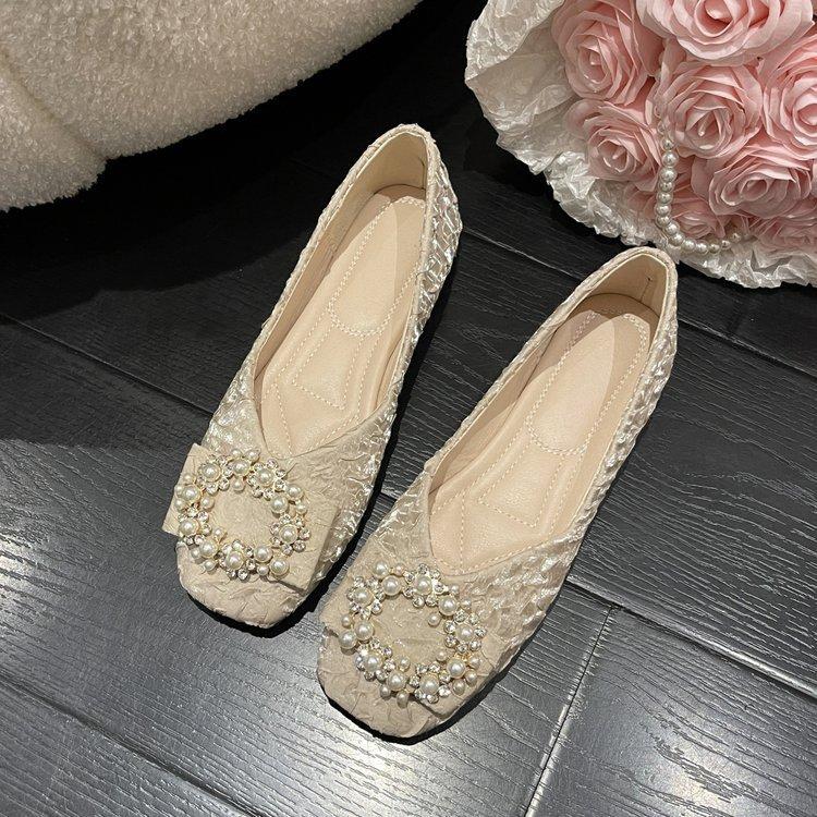 

Женские туфли на плоской подошве 2025 новая осень мягкая подошва нескользящие универсальные туфли нежный ветер женщины 40