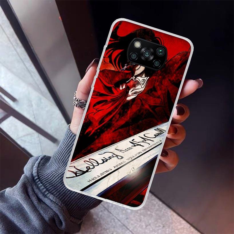 A-Alucard Hellsing Anime Phone Case For Xiaomi Poco X5 X6 X7 Pro F7 Ultra M7 Redmi 15C 15 13C 13 12C 12 10 10C 10A 9 9C 9T 9A Co