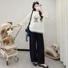 2026 Spring Korean Style Loose Maternity T-Shirt - Plus Size & Hoodie Option