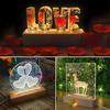Creative Rectangular Night Light Base Indoor Decor Atmosphere Lamp Craft 3D Acrylic LED Base Suitable Holiday Gift USB Powered