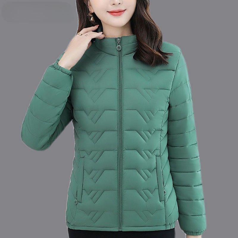 

Зимнее теплое хлопковое пальто для женщин Модное большого размера Повседневная верхняя одежда Куртка для мамы среднего возраста XL зелёный
