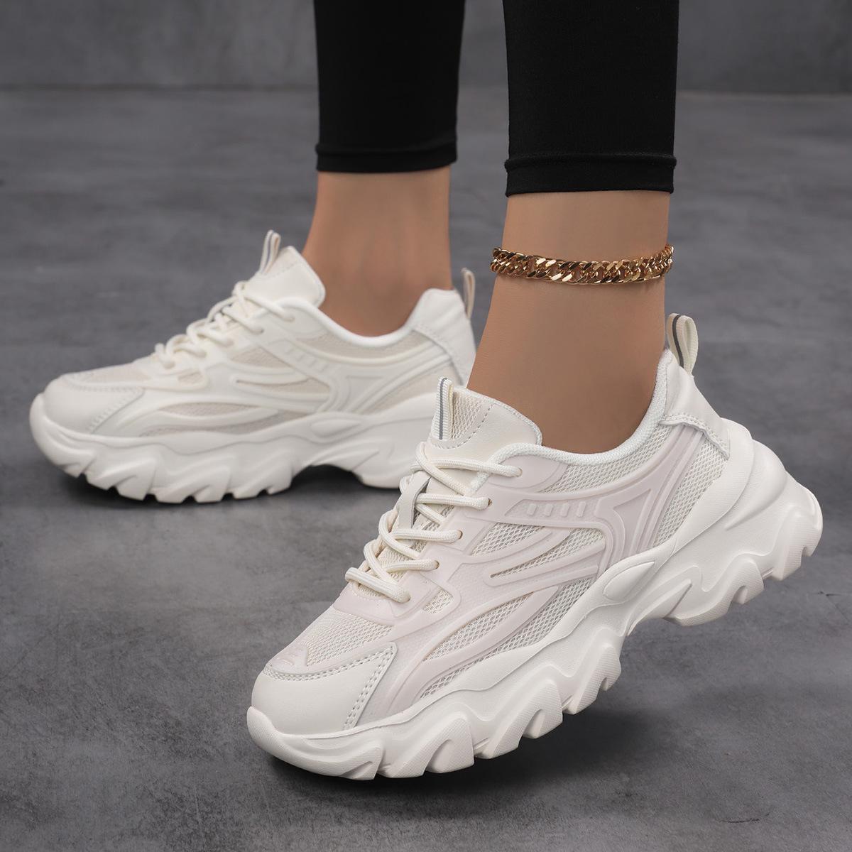 2025 Women s Lightweight Mesh Height-Increasing Sneakers - Soft Sole, Ultra-Light, Casual. 42 белый
