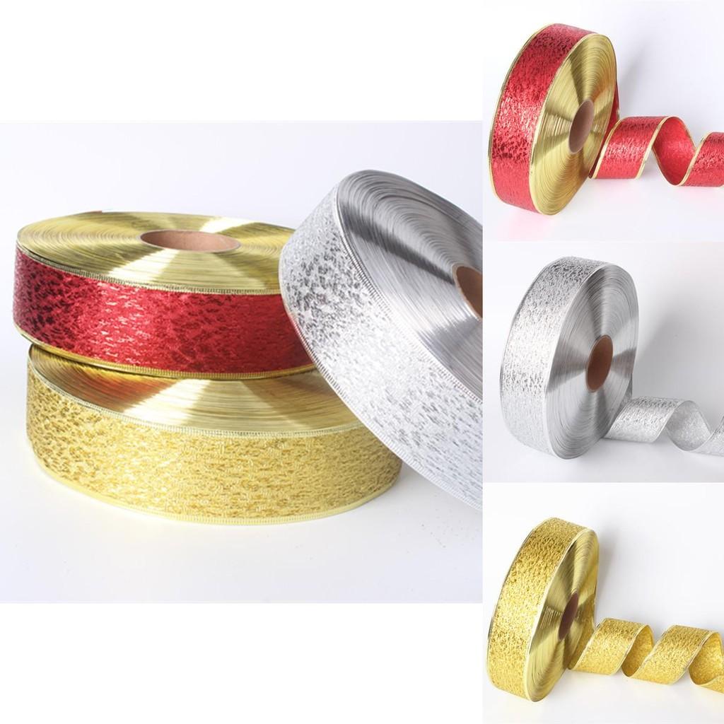 Style European Beautiful Polyester Christmas Ribbons For Luxurious Wrapping Gift